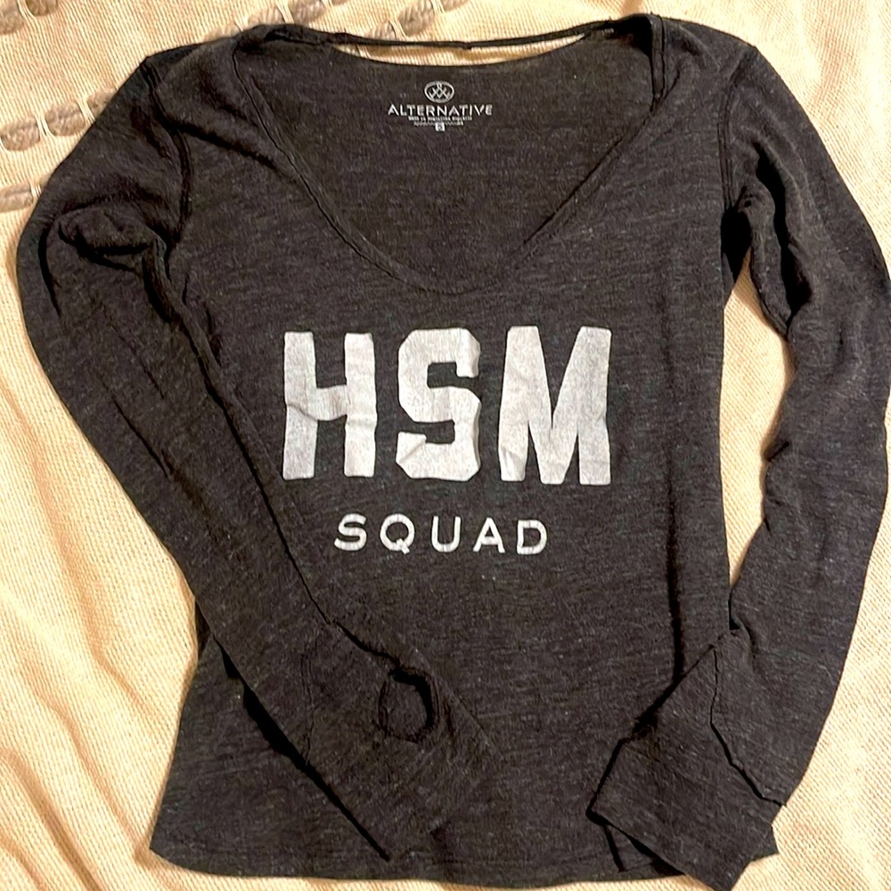 Alternative Letter Printed Gray Long Sleeve Tee